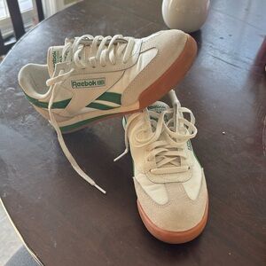 Reebok Kids' Cream and Green Sneakers
